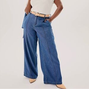 Lane Bryant wide leg denim pant